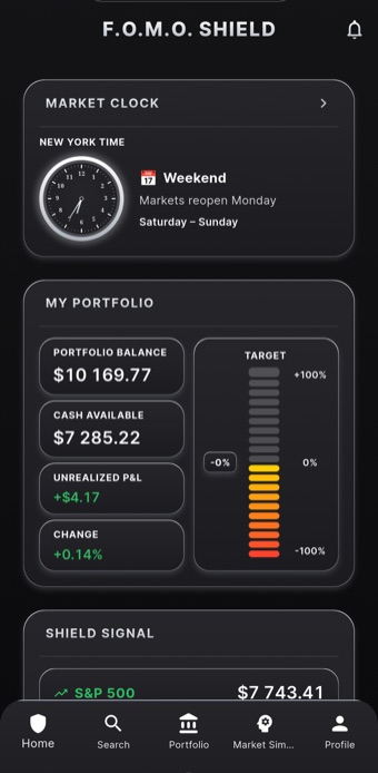 The home screen in the Graphite theme